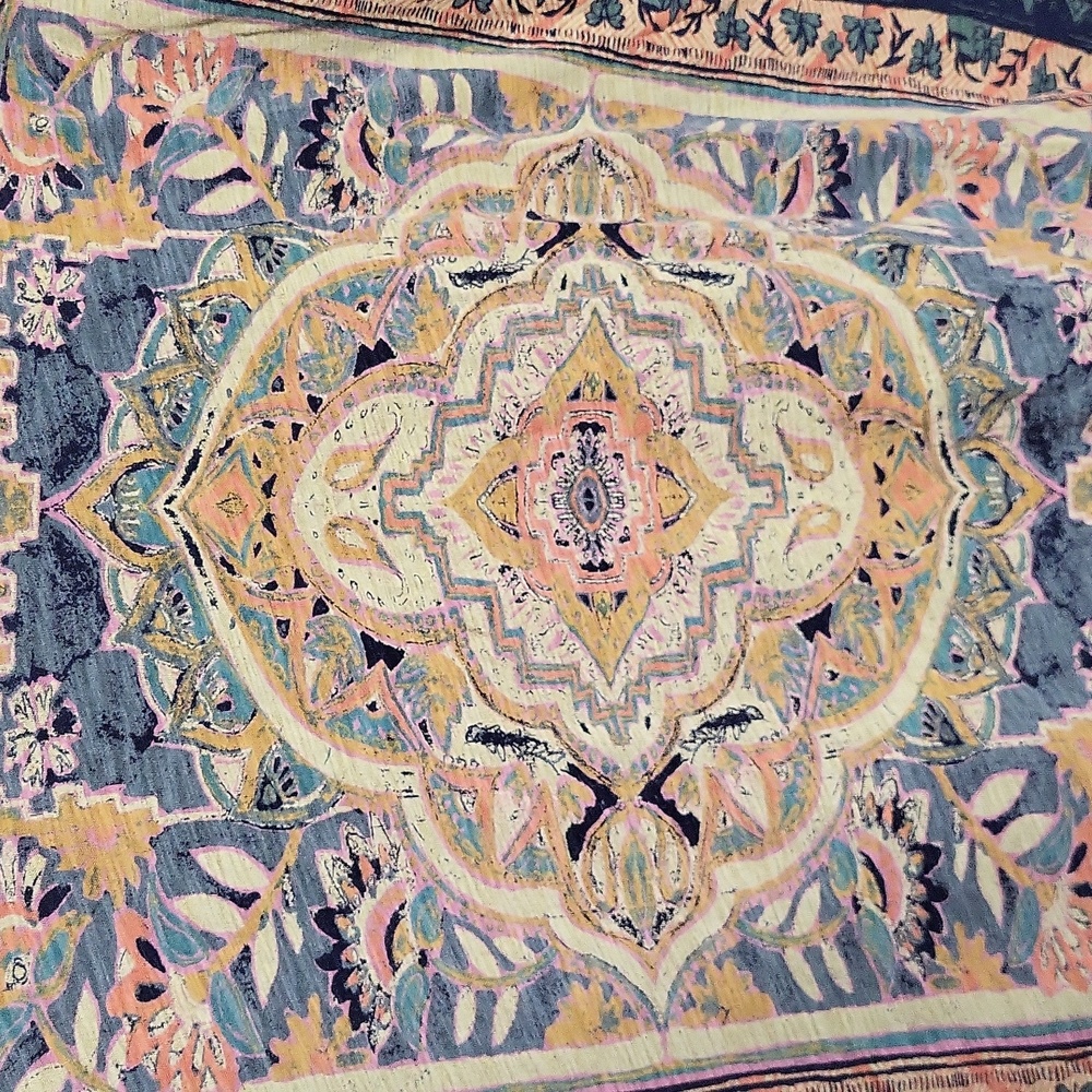 Lucky Brand Womens 1X Persian Carpet Tee Shirt‎ Top Lightweight Boho - Picture 6 of 7